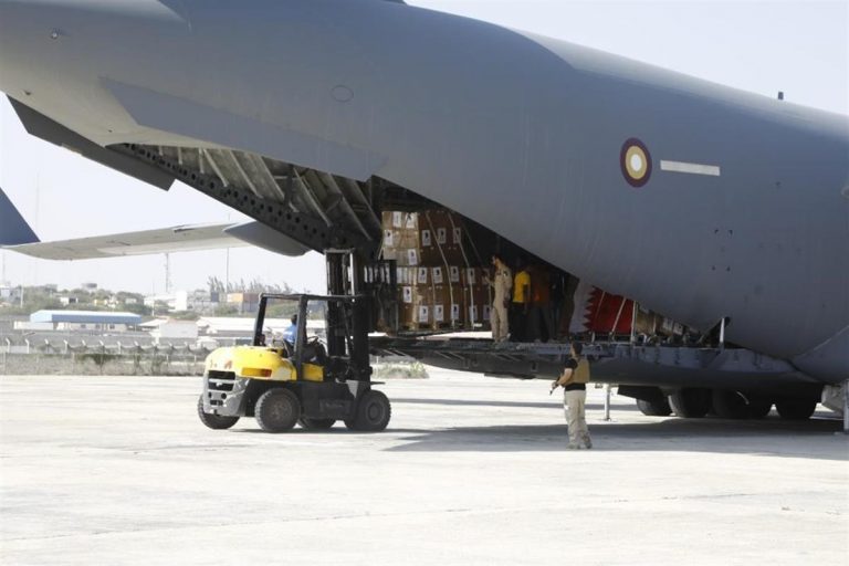 Drought relief from Qatar has arrived in Somalia.