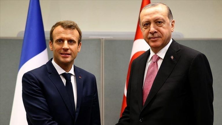 At the NATO leaders’ summit, Turkey’s president meets with his French counterpart as part of bilateral talks.