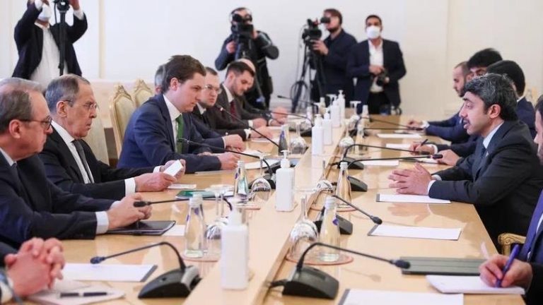 Foreign ministers from Russia and the United Arab Emirates are meeting in Moscow.