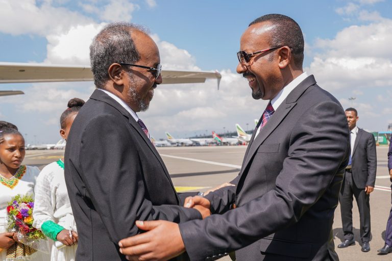 Somali President Hassan Sheikh Mohammud arrival  to  Ethiopia