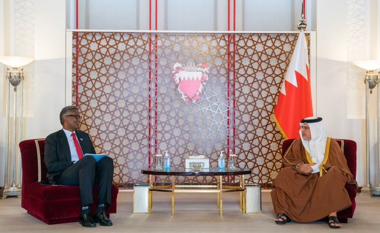 The Special Envoy of the President of the Federal Republic of Somalia for Humanitarian Affairs and Drought meets with HRH the Crown Prince and the Prime Minister.