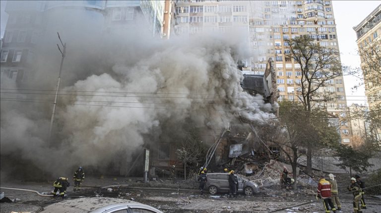 Russian drone attacks target Kyiv, the capital of Ukraine.