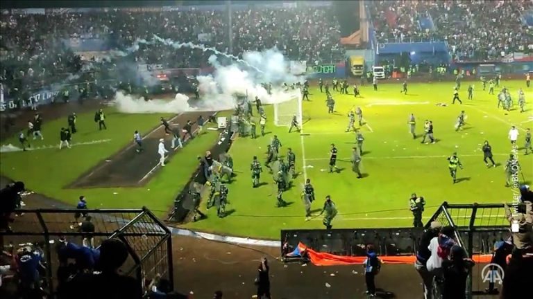 The death toll from the Indonesia football riot and stampede has risen to 174: