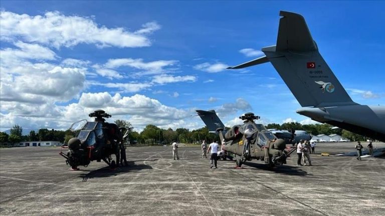 2 new Atak helicopters from Turkey are delivered to the Philippines.