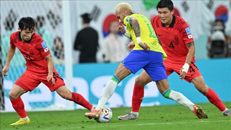 Brazil defeats South Korea 4-1 to advance to the World Cup quarterfinals against Croatia.