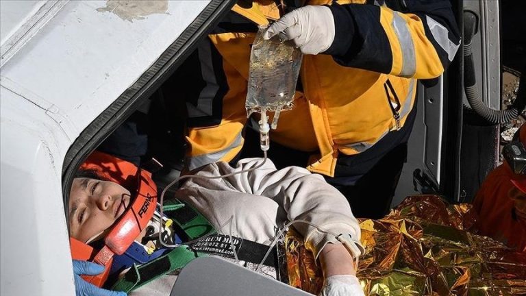 Young girl found alive after spending 248 hours under rubble in southern Turkey.