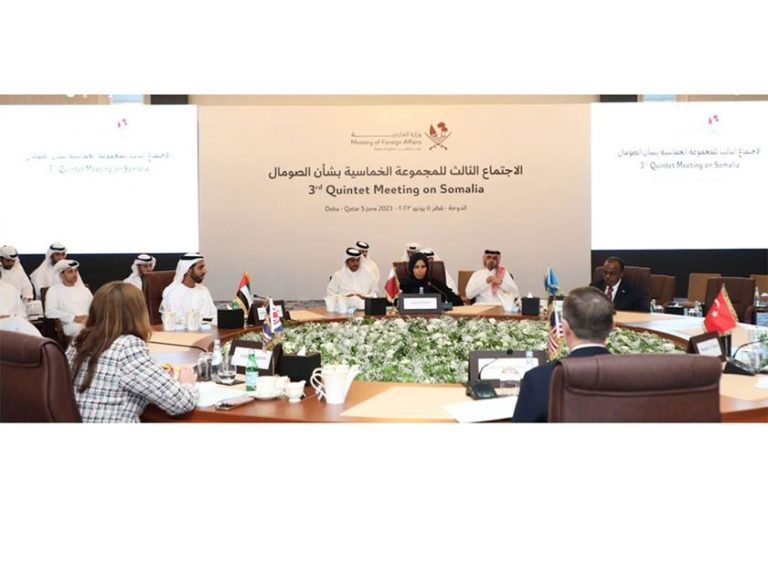 Qatar is hosting the third meeting of the Quint Group on Somalia.