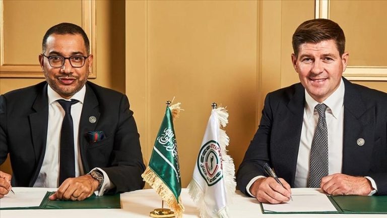 On a two-year contract, Steven Gerrard is appointed head coach of the Saudi Arabian team Al-Ettifaq.