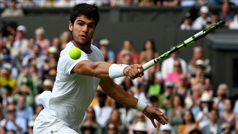 Carlos Alcaraz wins his first Wimbledon title with a 3-2 victory over Novak Djokovic in the final.
