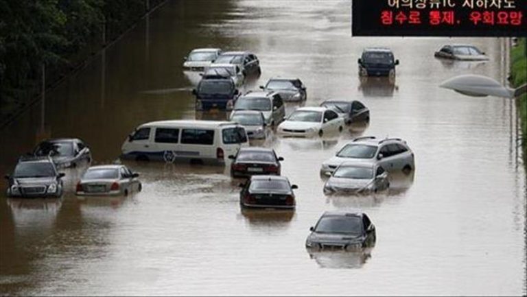 The death toll from the rains in South Korea has risen to 32.