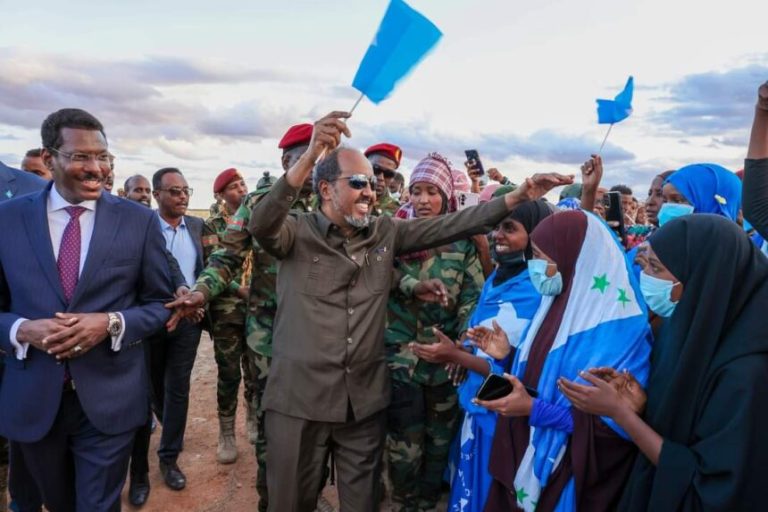President Hassan Sheikh Mohamud and high-level daligation arrived in Galmudug State.