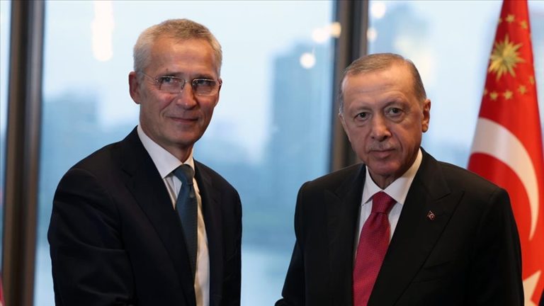 In New York, Turkey’s president talks with NATO Secretary General Jens Stoltenberg.