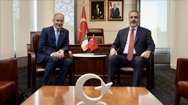 Turkish Foreign Minister meets with Irish counterpart in New York to discuss ties, grain deal, and Cyprus.
