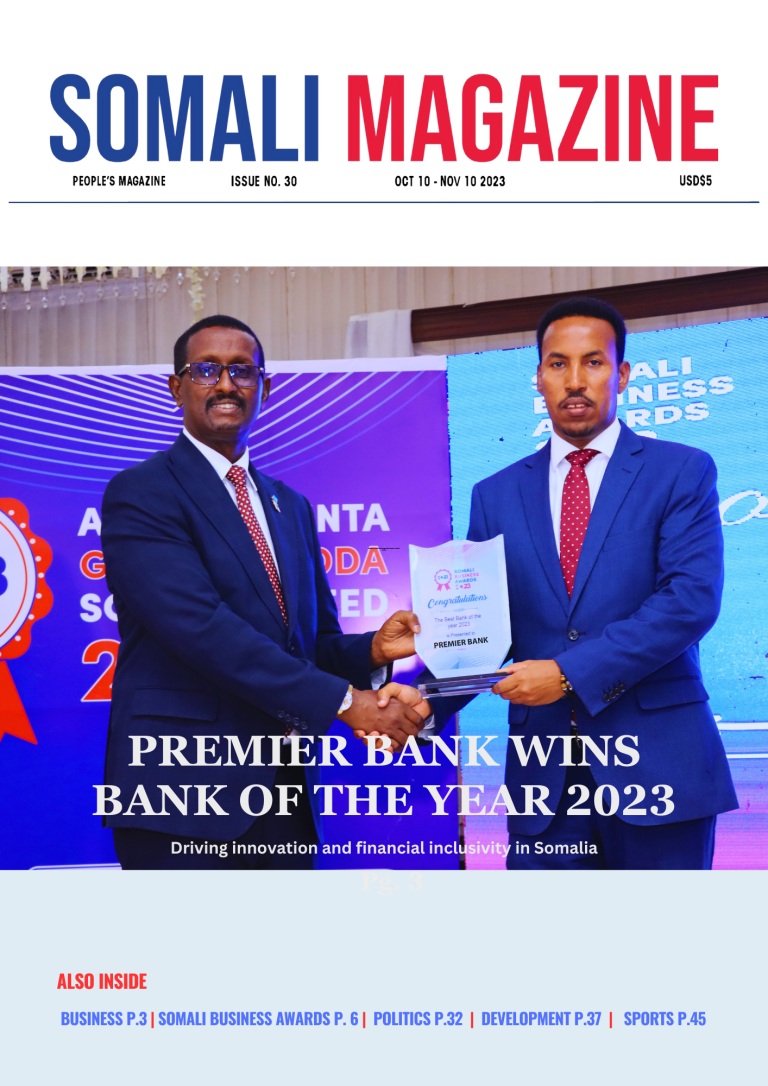 Premier Bank Wins THE BEST BANK OF TH E YEAR 2023 : the Excellence  in Somalia’s Financial Landscape
