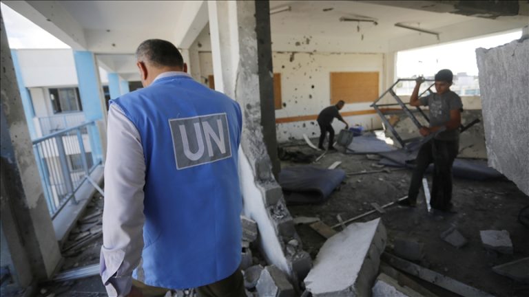 Israeli airplanes attack a residence near a UNRWA school, resulting in injuries.