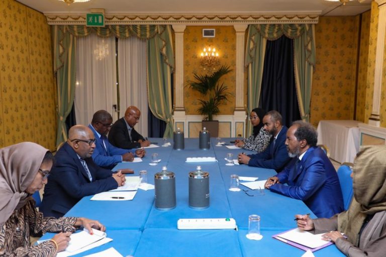 President Hassan Sheikh meets the AU Chairman in Rome.