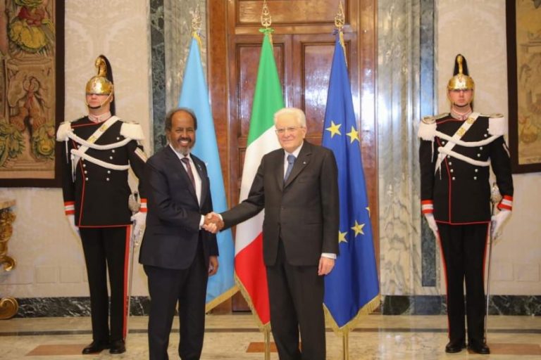 President Hassan Sheikh speaks with leaders from Italy
