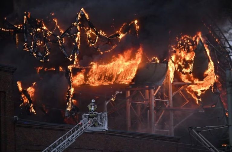Fire breaks out at Swedish amusement park, man missing