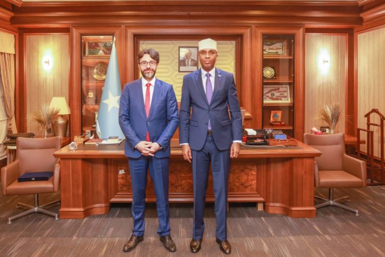 Prime Minister Hamza Abdi Barre welcomes the new Turkish Ambassador to strengthen bilateral ties.