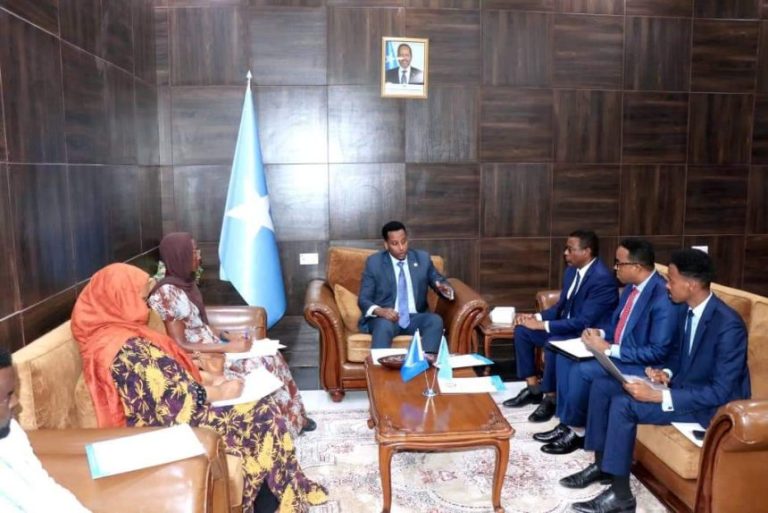 Somali Deputy FM talks with the IOM Deputy Chief of Mission to strengthen Diaspora engagement.