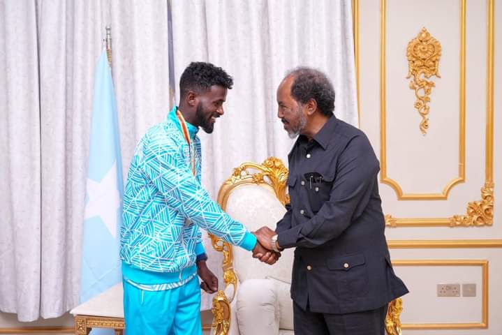 Somali President congratulates runner Abdillahi on historic victory in African Nations General Games.