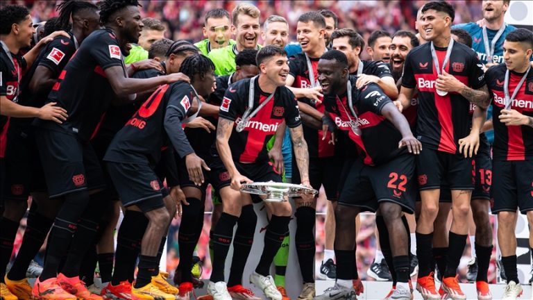Bayer Leverkusen became the first team to finish the Bundesliga season unbeaten.