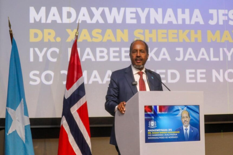 President Hassan Urges Diaspora in Norway to Strengthen Efforts Against Terrorism, Emphasizing Unity and Development