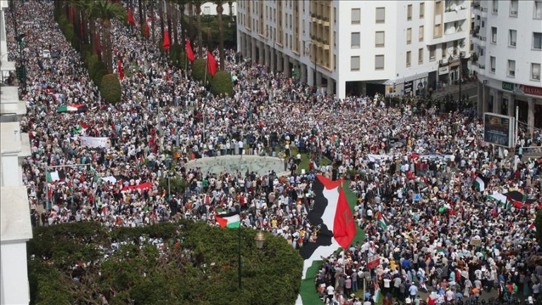 48 Moroccan cities held demonstrations in favor of the Palestinians in Gaza