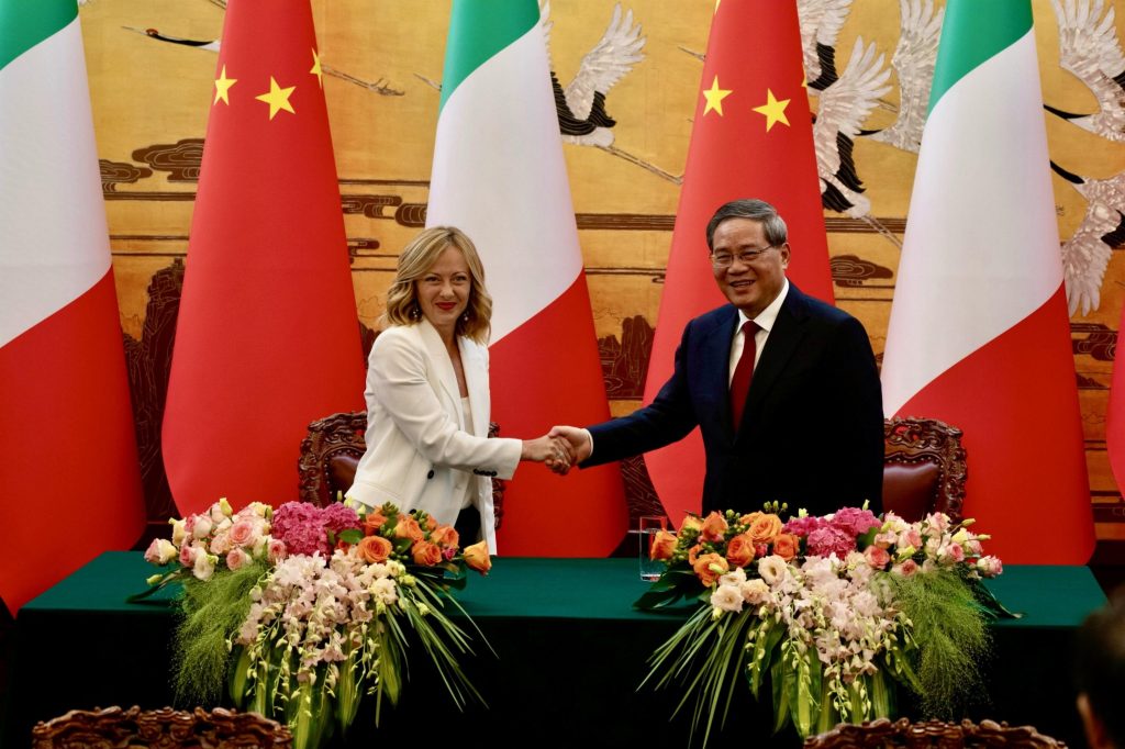 Italy PM visit to china