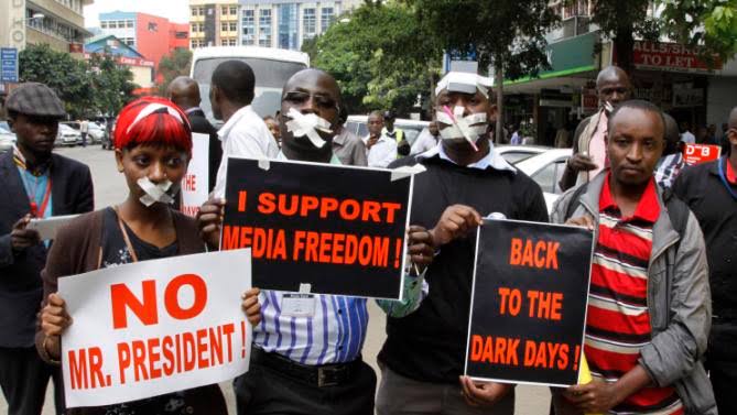 Kenyan journalists Protest