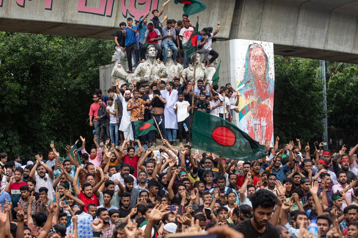 Sheikh Hasina flees the country