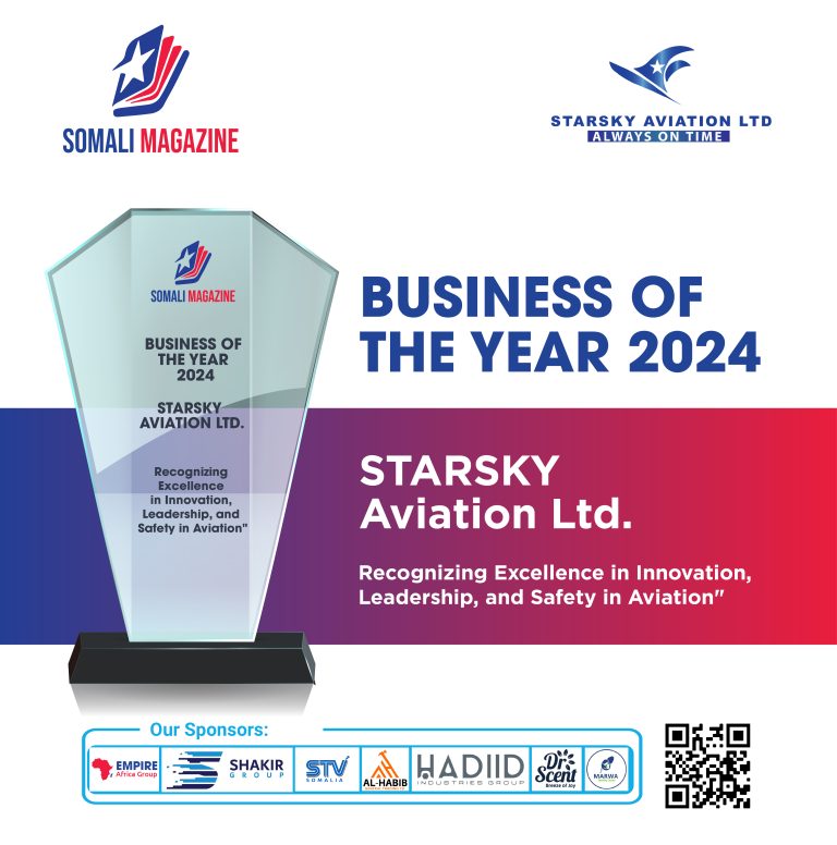Starsky Aviation Ltd Named Business of the Year 2024 by Somali Magazine