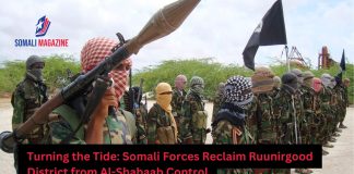 Somali Forces Liberate Ruunirgood District from Al-Shabaab Control