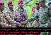 Southwest President Laftagareen Rallies Troops Ahead of Major Anti-Al-Shabaab Offensive