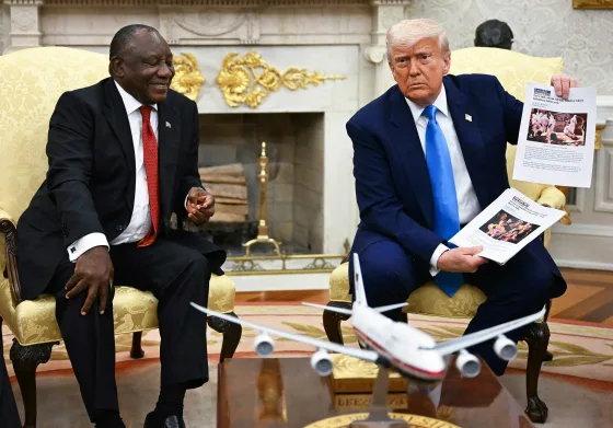 Trump Misleading Image Sparks Controversy in South Africa Talks