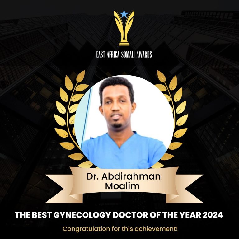 Dr. Abdirahman Named Best Gynecology Doctor of the Year 2024 at East Africa Somali Awards