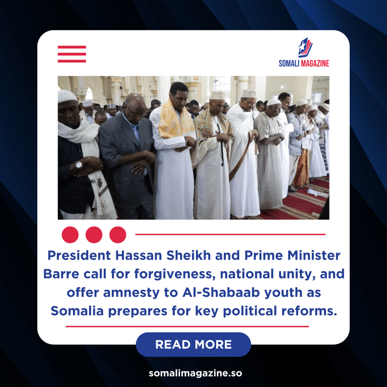 Somali Leaders Mark Eid al-Adha with Messages of Unity, Peace, and Progress