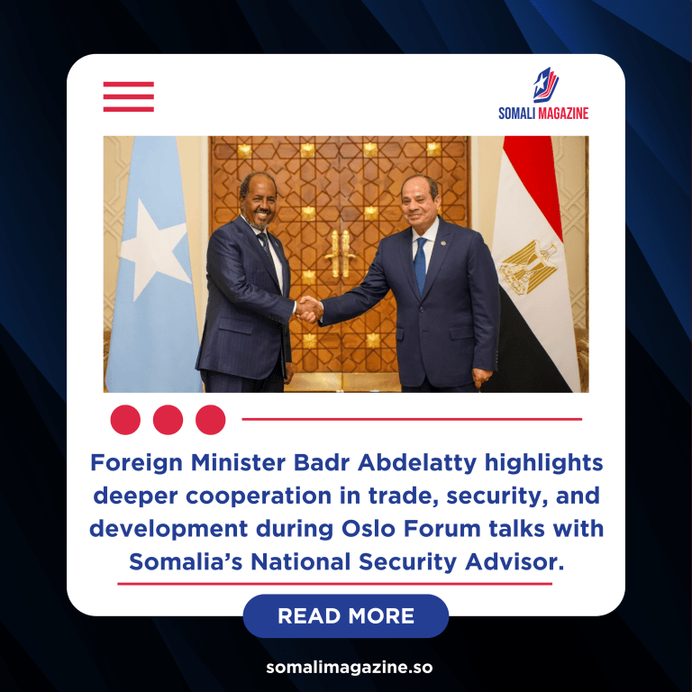 Egypt Reaffirms Strong Ties with Somalia, Vows Continued Support
