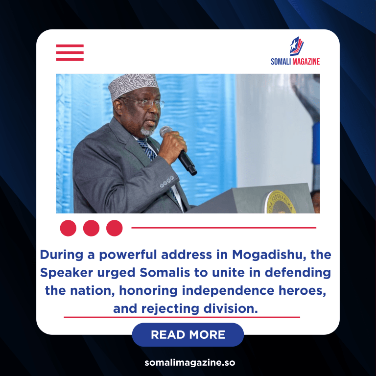 Speaker Madobe Calls for Unity Against Extremism at Somalia’s 65th Independence Celebration