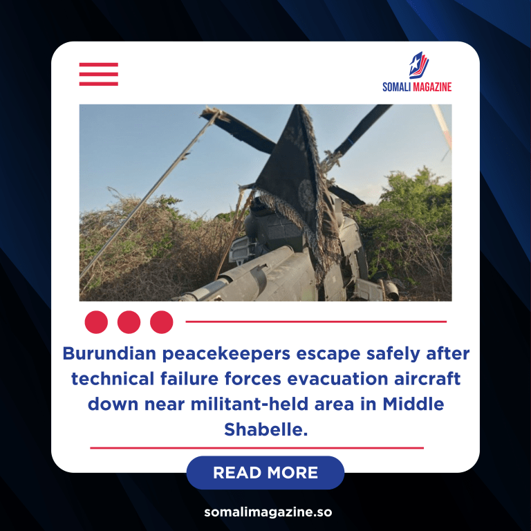 Al-Shabaab Seizes Crashed Helicopter After Emergency Landing in Somalia