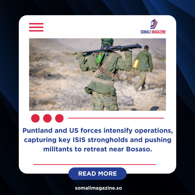 US Airstrikes Kill 10 ISIS Fighters as Puntland Forces Close In on Victory