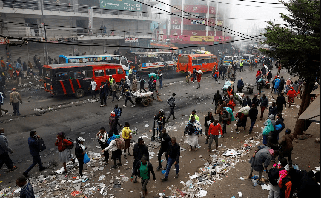 Kenyans Clean Up Looted Shops and Torched Buildings After Violent Protests