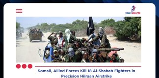 Somali, Allied Forces Kill 18 Al-Shabab Fighters in Precision Hiiraan Airstrike