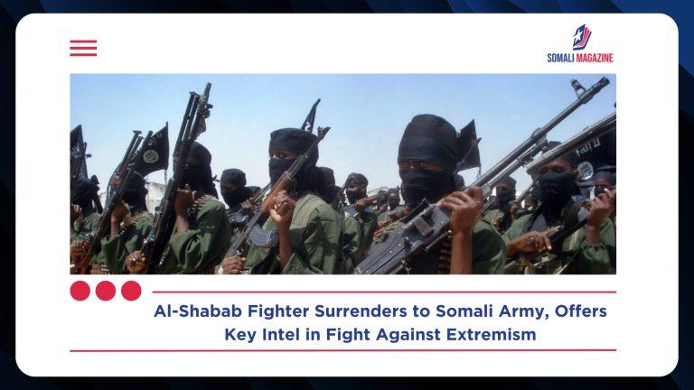 Al-Shabab Fighter Surrenders to Somali Army, Provides Intelligence on Militant Group’s Operations