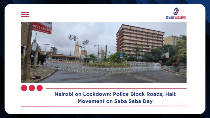 Police Block Roads, Curtail Movement of Kenyans on Saba Saba as Nairobi Grinds to a Halt