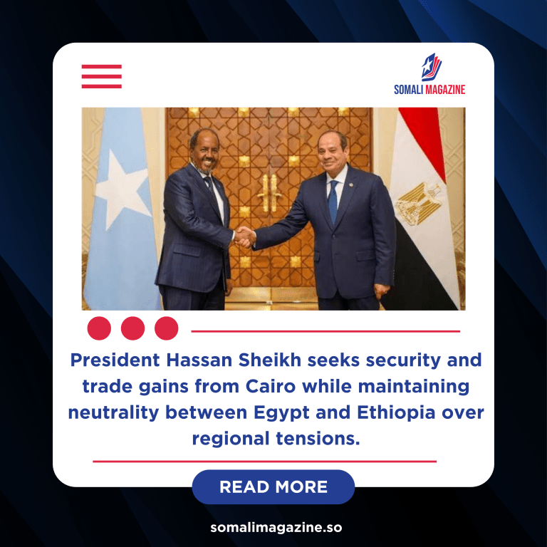 Somalia Deepens Ties with Egypt Amid Nile Dispute and Red Sea Rivalry
