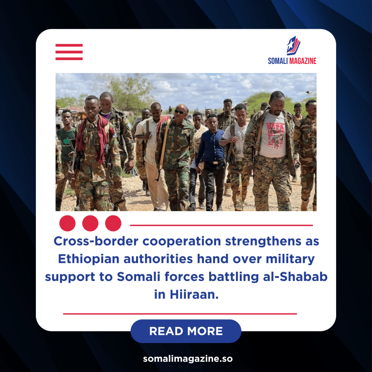 Ethiopia’s Somali Region Donates Military Gear to Boost Hiiraan’s Anti-al-Shabab Fight