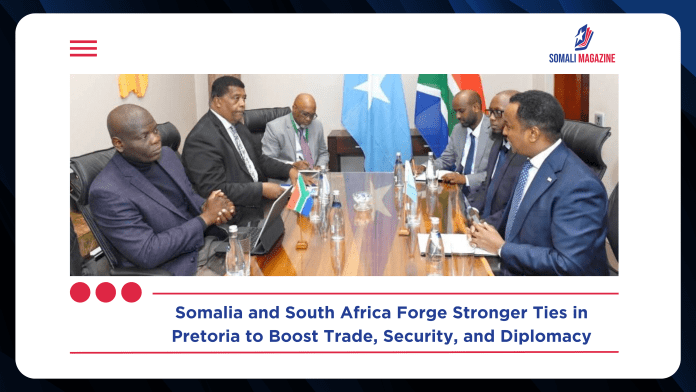 Somalia and South Africa Discuss Strengthening Bilateral Ties in Pretoria to Deepen Strategic Cooperation