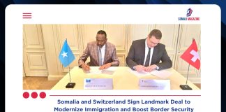 Somalia, Switzerland Sign Agreement to Strengthen Immigration Services and Security Amid Reform Push