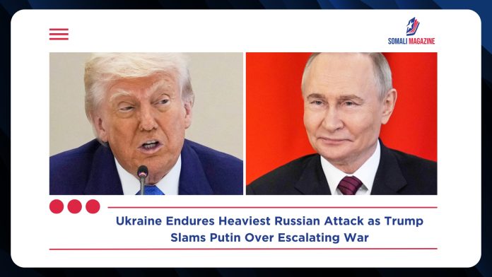 Ukraine Suffers Heaviest Attack as Trump Criticises Putin Over Escalating War